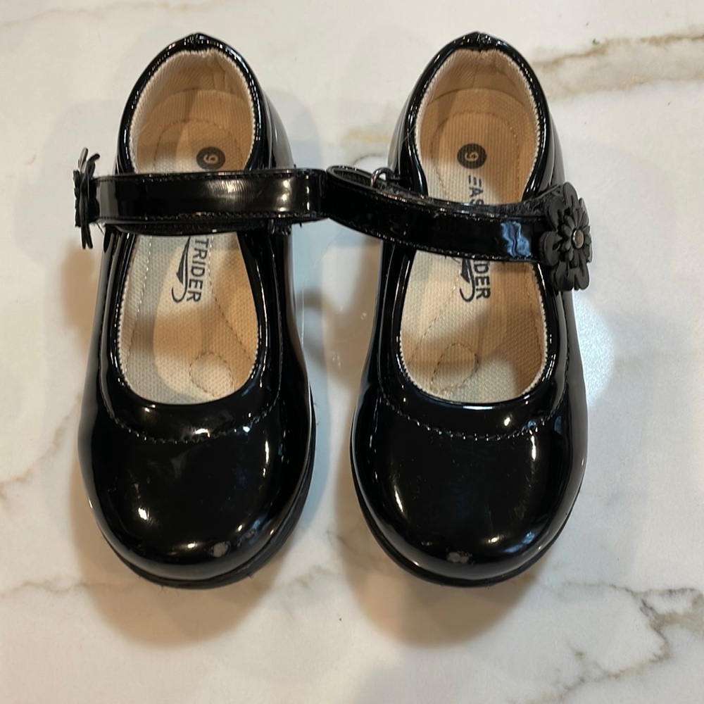 Easy Strider - black patten leather dress shoes for toddler